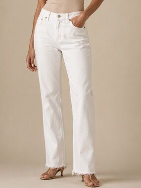 Universal Thread White Raw Hem Jeans Size 12/31R